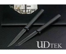 Austria M390 steel magic pen fast opening no logo folding knife with carbon fiber  handle UD405477